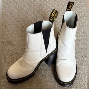 Dr Martens Spence White Chelsea Boots